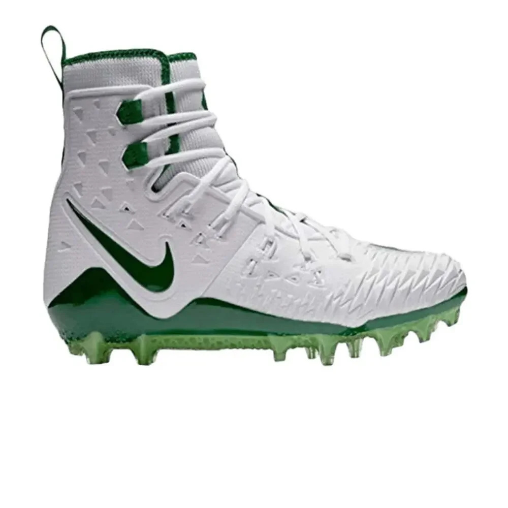 Nike Force Savage Elite TD High Top Football Cleats White/Green Men's Size‎ 8.5